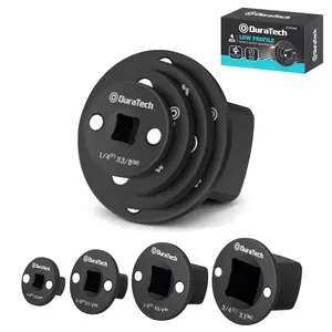 DURATECH Low Profile Impact Socket Adapter Set, 4‑Piece Drive Ratchet Adapter, Includes 1/4" to 3/8 ", 3/8" to 1/2 ", 1/2" to 3/4 ", 3/4" to 1 ", Magnetic Design for Wrench, Socket and Drill