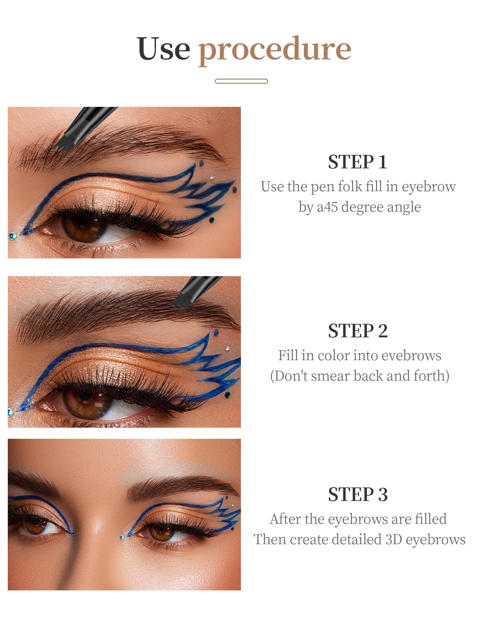 Precision Eyebrow Pencil with Micro Fork Tip & Brow Brush Long Lasting Eye Brow Makeup Accessory Precision Eyebrow Pencil with Micro Fork Tip & Brow Brush Long Lasting Eye Brow Makeup Accessory