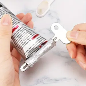 Stainless Steel Tube Extruder, 1-Piece Manual Toothpaste Dispenser, Washable and Reusable, Toothpaste, Cream, Ointment Bathroom Accessories, Silver Grey, Oral Care Product