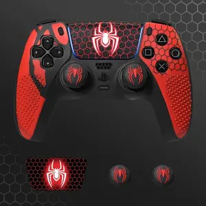 SummerVibes  Anti-Slip PS5 Controller Skin, PS5 Controller Accessories, Non-Slip Silicone PS5 Controller Cover Case with Thumb Grip Gaps - Gaming Accessories, Spiider