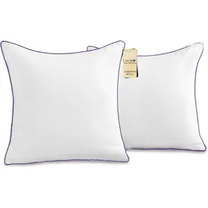 Euro Size Pillows Set of 2, 26'' x 26'' Cooling Bed Throw Pillows with Super Soft Down Alternative Fill, Luxury Fluffy Hotel Quality for Bed, Couch, and Sofa