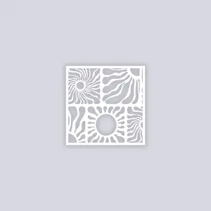 Sun Block Square Clay Stencil