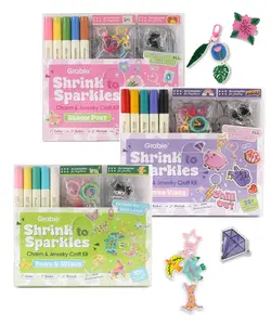 Grabie Shrink to Sparkles Craft Kit, gift for valentines's day, Shrinky Dinks, Retro Style, Vintage Style, TiktokShopSpringGlowUp, RefreshedLook
