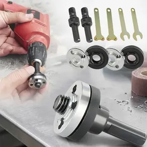 6PCS Electric Drill to Angle Grinder Adapter Kit, 6mm & 10mm Arbor Mandrel Connector with Spanner, Heavy Duty Conversion Tool Accessories for Grinding, Cutting & Polishing