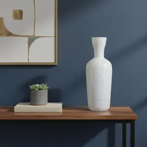 360 stand 12 in. Round Opal Swirl Art Glass Cylinder Vase, Modern Home Decorative Vase, Contemporary Minimalist Indoor Dining Table Centerpiece, Ideal Home Supplies Gift
