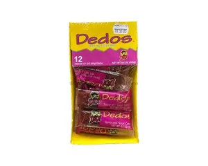 Indy Dedos Spicy and Sour Tamarindo Chewy Mexican Candy (12 Count) Sweet Snack Bonbon Tangy Candies