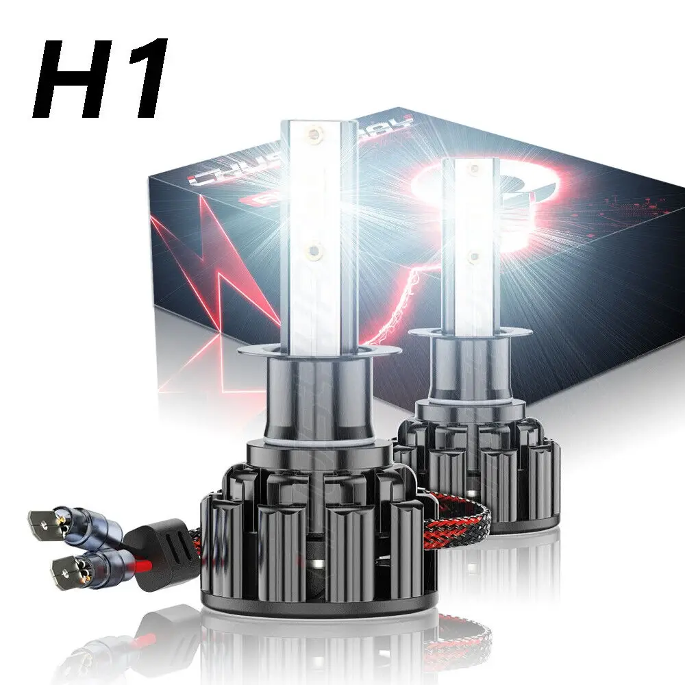 Car Stuff 2PCS H1 LED Headlight Bulbs Conversion Kit High or Low Beam 6000K Super Bright White Vehicle Led, Car Lighting, Led Upgrade