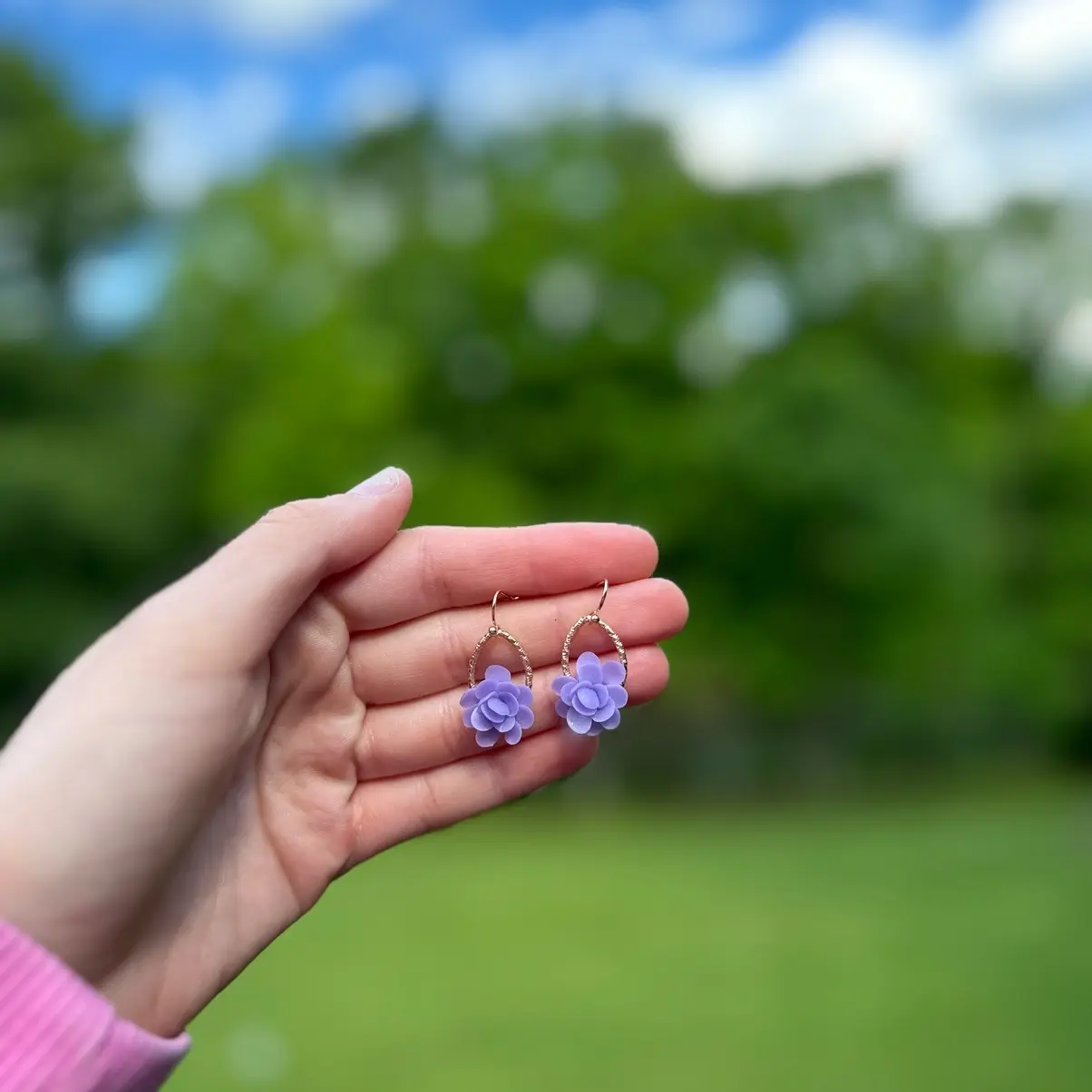 Flower Clay Earrings