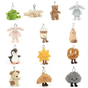 2026 New Jellycat Keychain Collection - Cute Mini Stuffed Animal Keyring, Soft Bag Charm, Birthday Gift for Kids, Collectors' Fashion Accessory