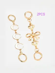 Heart & Moon Design Purse Chain Extender, Novelty Bag Extender Chain, Purse Strap Extenders for Women & Girls, Embellished Straps, Bag Charm Accessories, Bag Chains
