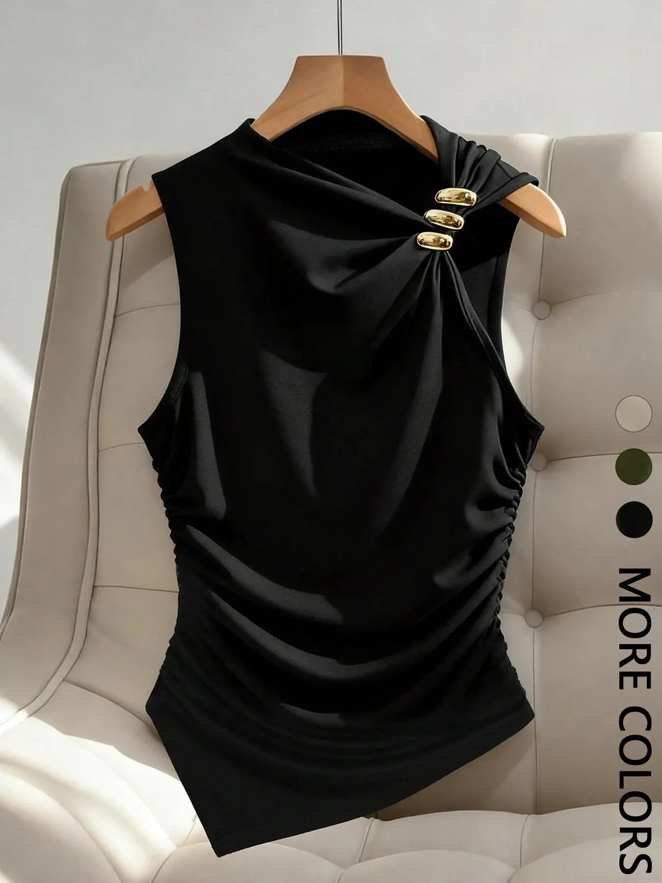 Asymmetrical tank top - TikTok Shop