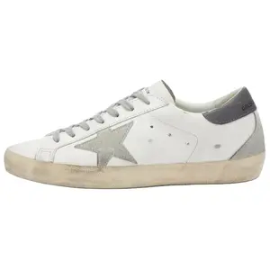 Golden Goose Super-Star Men's White Calfskin Low-Top Lace-Up Sneakers Trending Shoes, House White Official Shoes to Get / Maison Mihara Verifiable, with credentials and supporting global authentication