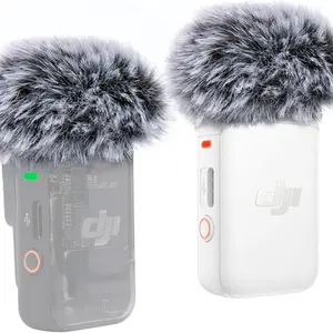 Mic Windscreen for DJI MIC 2, Furry Mic Cover Pop Filter Reduce Background Noise, 2 Packs (Not for DJI MIC 1) Outdoor Audio