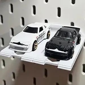 1/64 Scale Car Model Display Stand for Ikea Skådis, Holds Two Cars, Perfect Gift for Car Model Enthusiasts, Automotive Collectibles Holder