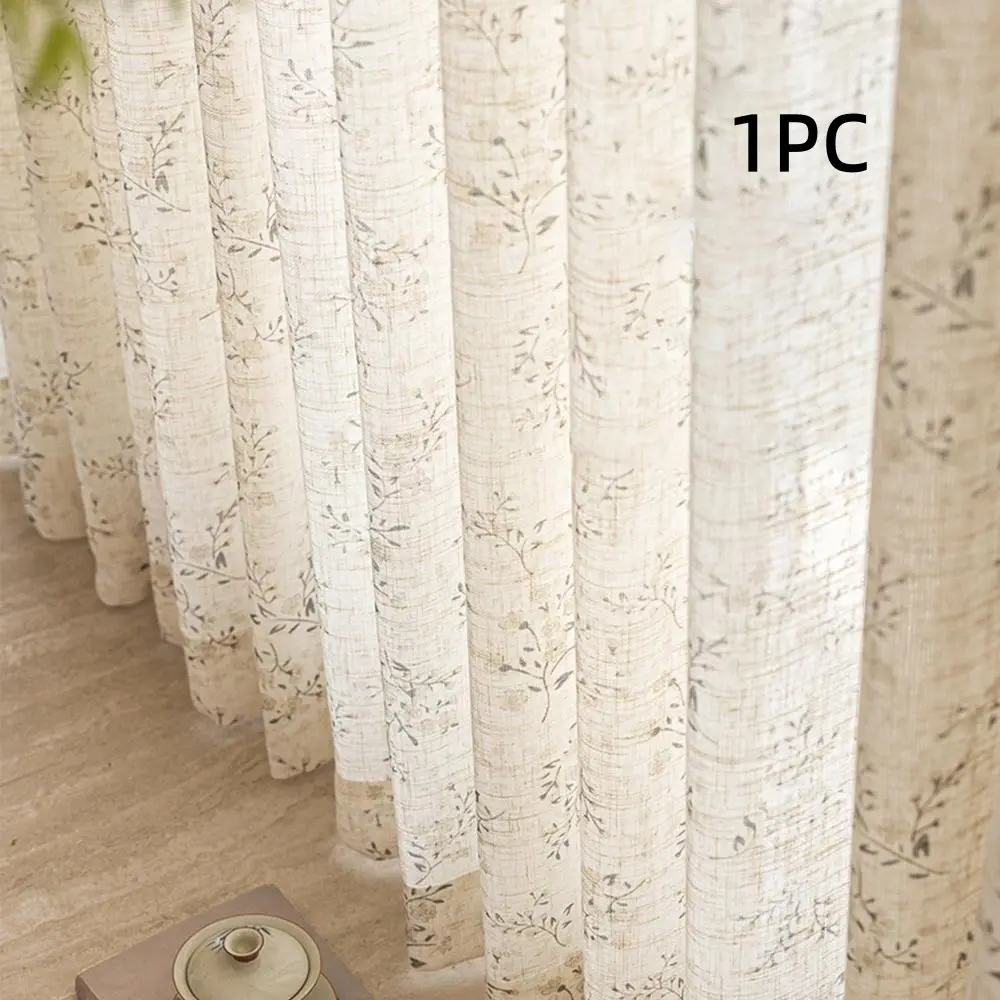 Vintage Floral Print Curtains, Customizable Light Weight Drapes, Full Sun Blocking Design, Easy Installation with Ring Holes, Room Decor Curtain, Lightweight Curtains