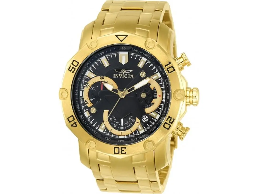 Invicta Mens Pro Diver 22767 High-Resistance, Masculine, Multifunction, Self-Luminous Quartz Watch with Black Dial (Model 886678278404), High-Resistance Quartz Watches, Masculine Quartz Watches