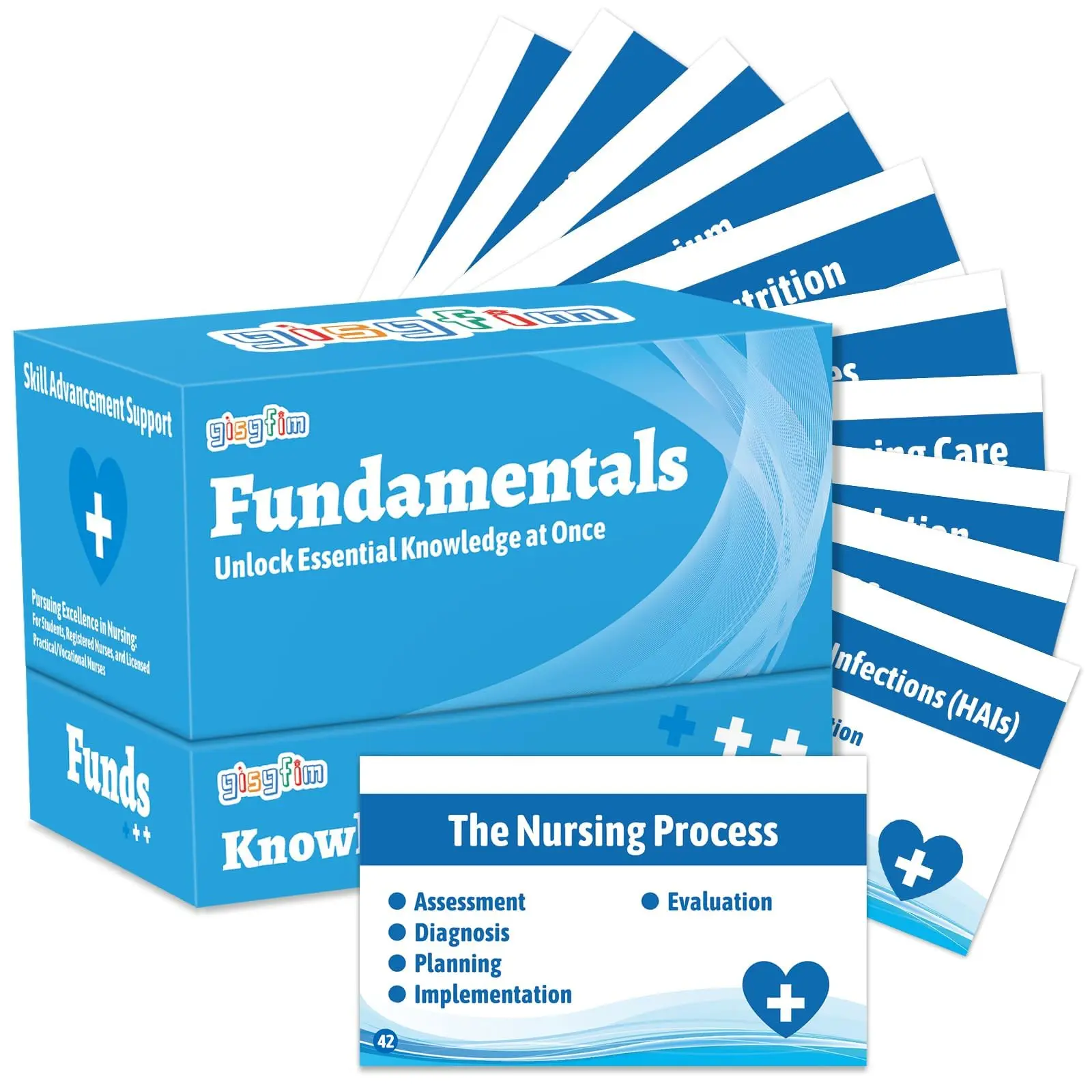 Chiazllta Nursing Flashcards - Double-Sided Office Stationery Study Tool, Flashcards for Studying & Learning Flash Cards for Medical Students’ Exam Prep Essentials & Gifts