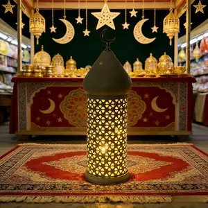 Metal Light Transparent Glass Moroccan Style Hanging Lanterns Creative Wedding Home Tabletop Decoration Birdcage Lantern Candle Holders for Ramadan Decorations