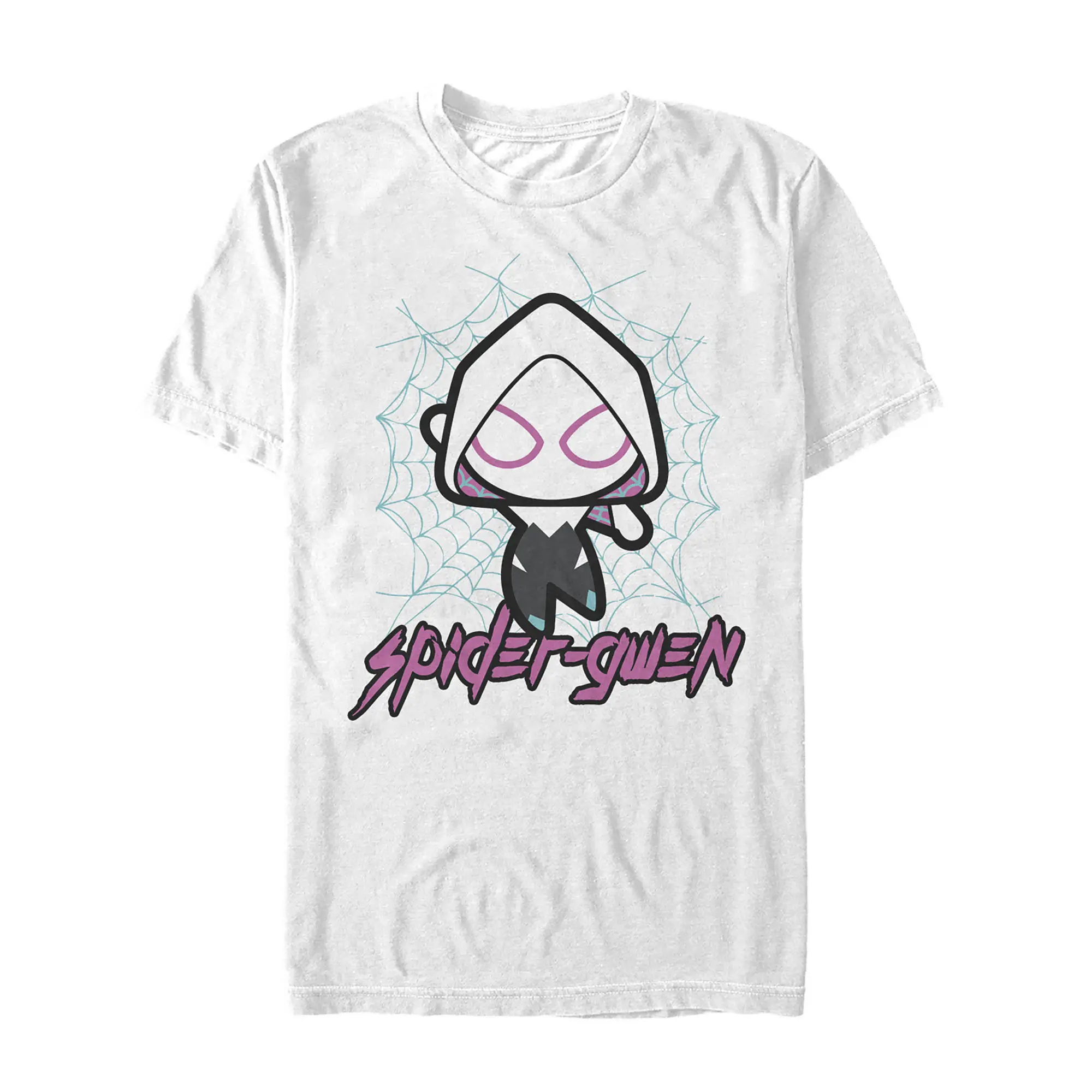 Men's Marvel Cartoon Kawaii Spider-Gwen T-Shirt
