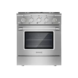 Empava 30 in. Pro-Style Slide-In Single Oven Gas Range with LED Light Knobs