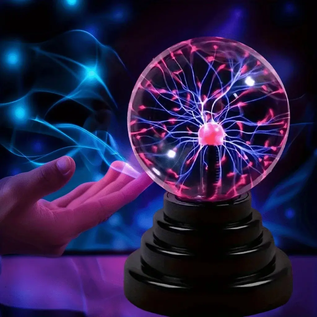 Magic Plasma Lightning Globe Lamp for Bedroom Decor, Touch Activated Static Nebula Plasma Ball, USB Novelty Magic Light, Cool Educational Science Toy & Unique Gift for Boys Girls