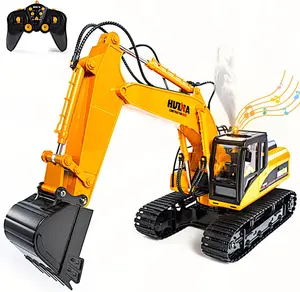 21CH Alloy RC Track Excavator 1/14, Steam Crawler Metal Bucket Construction Vehicle Model, Smoke Sound Lights, 2.4G Radio Control Truck Toy, Demo Play Civil Engine, Kid Boy Gift Adult Hobby