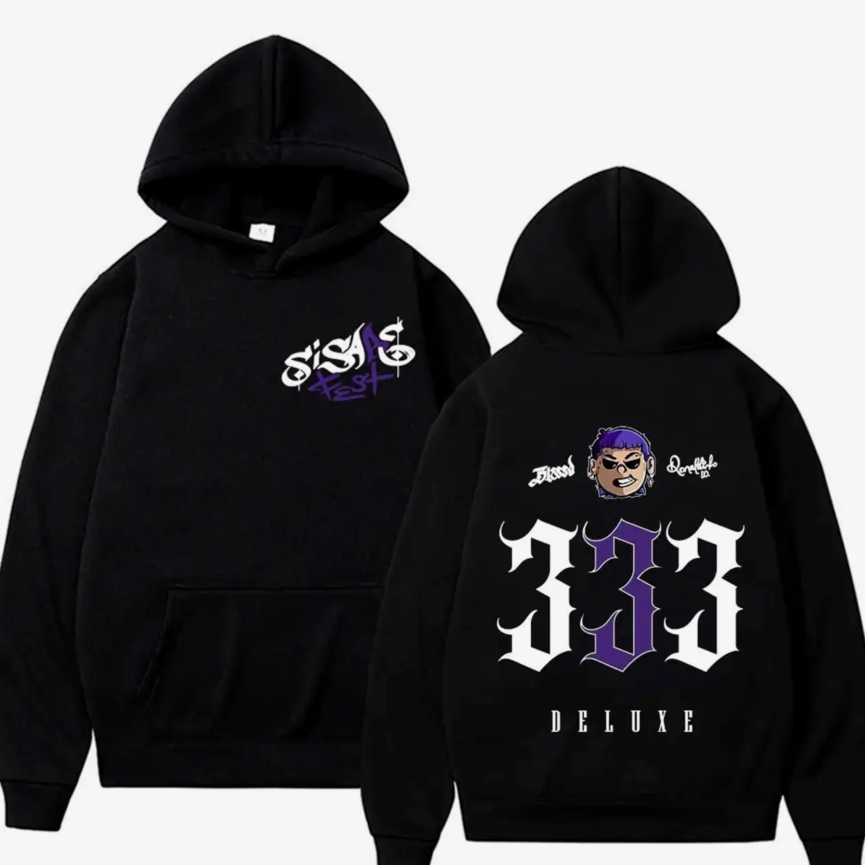 Rapper Blessd SI SABE Album 2025 Tour Graphics Hoodie Men Women Vintage High Street Fashion Hoodies Unisex Casual Sweatshirts NKW