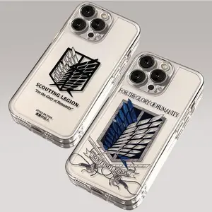 Hot Anime Attack on Titan Phone Case for IPhone 17 16 15 14 13 12 11 Pro Max Air Plus Transparent Cover