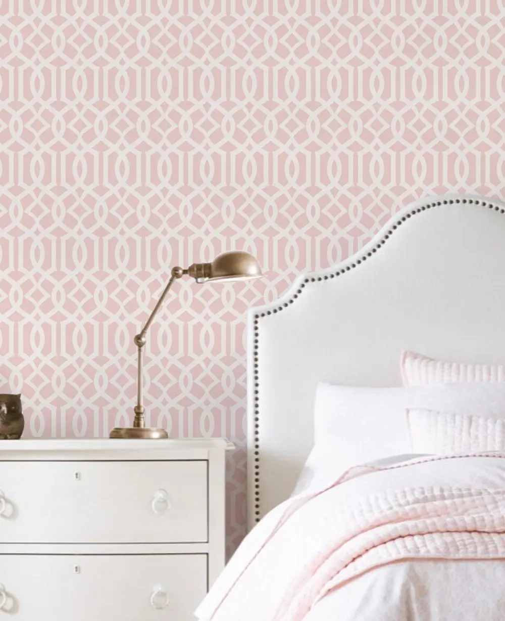 Decorative Modern Trellis Pastel Self-Adhesive Peel-and-Stick Wallpaper