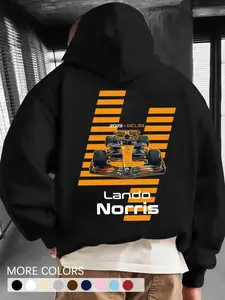 Men's Oversized Hoodie, Mclaren Norris Mcl39 Racing Sweatshirt, Fall Winter, Casual Loose-Fitting Multi-Color Hoodie, Graphic Hoodies