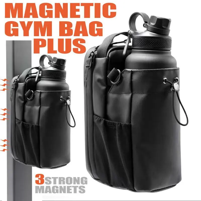 MAGNETIC BOTTLE BAG Magnetic GymBag for Gym (without water bottle),MagneticFitness Bag Travel, Work, and Sports WMagneticBag Gym Accessories Organizer for Men WomenPortable