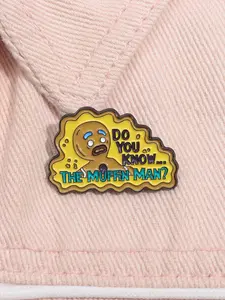 【BUY 1 GET 1 FREE】Cartoon Sad Gingerbread Man Design Brooch, Cute Letter Pattern Enamel Pin Suitable for Backpacks, Jeans, Scarves, Hats Decoration, Casual Alloy Jewelry for Men & Women