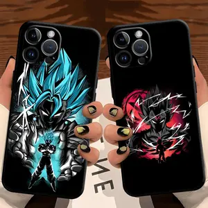 Dragon Ball Logo Vegeta Black Soft Phone Cover Case for iPhone 13 12 11 17 Pro Max 7 8 XR XS Max 17Air 15 16 14 Plus