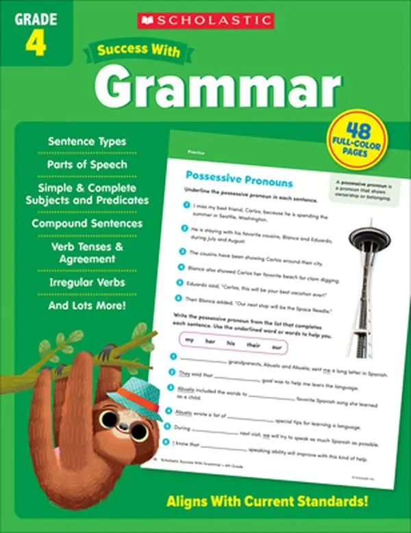 Scholastic Success with Grammar Grade 4 Workbook -- Scholastic Teaching Resources - Paperback