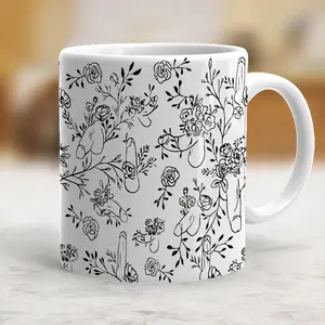 Funny Peen Flowers Hidden Pattern Ceramic Mug - scs15793