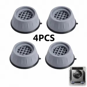 4PCS Rubber Washing Machine Anti-Vibration Pads - Non-Slip Riser Mats for Dryer & Laundry Appliances, Appliance Stabilization Height Boosters, Rubber Pads