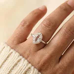 The Raw Radiance: Sterling Silver & Herkimer Diamond Ring