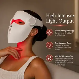 comfortable Red Light Therapy Mask for Face, LED Face Mask with 1064nm Wavelength, 288 LEDs, Wireless Rechargeable Silicone Device for Facial Care, Smoother Looking Skin, Even Tone & Radiant Appearance Daily Cordless