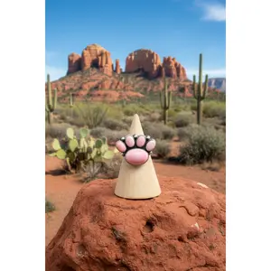 Handcrafted Pink Conch Paw Rings