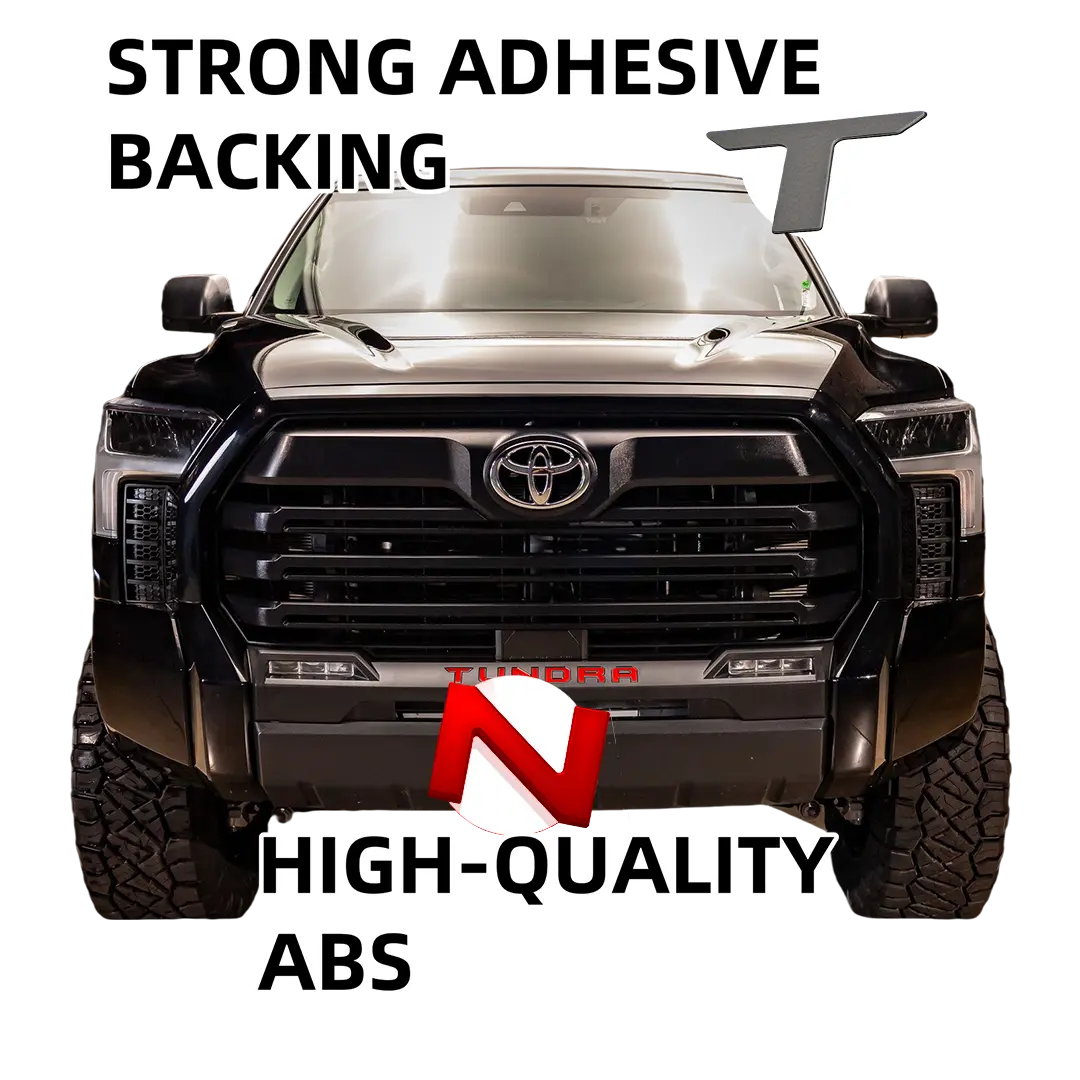 3D Raised Grille letters insert exterior accessories Compatible with Tundra  2022 2023 2024 2025 Models Accessories ABS Plastic Anti FadeCoating Red
