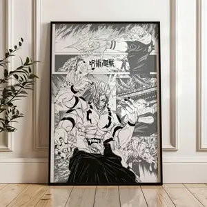 Ryomen Sukuna Poster JJK Curated Manga Panels Anime Wall Art Decor All Sizes - No Frame