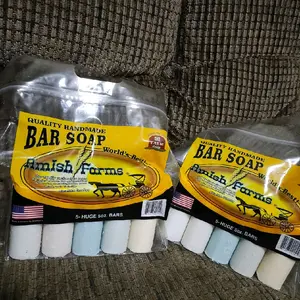Amish Farm Bar Soap Pack Of 2 total 10 Huge Bars 5oz Each Soap Made In USA Body Care Blend