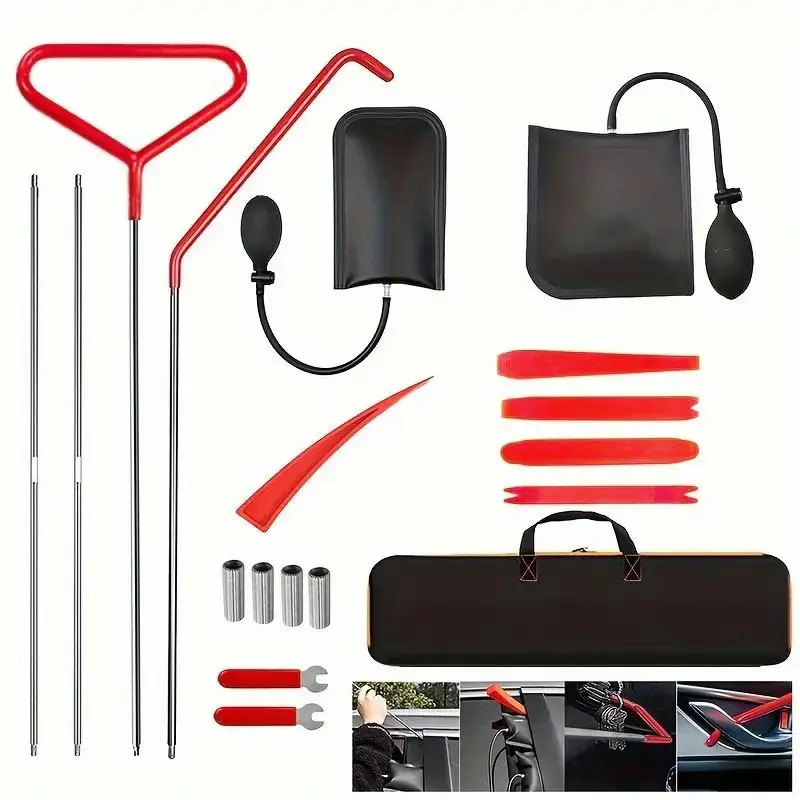 Portable Professional Car Repair Toolkit with Storage Bag - Automotive Inspection Tools, Hardware Equipment, Emergency Door Dent Fixer for Car, Truck Maintenance, Car Repair Tools
