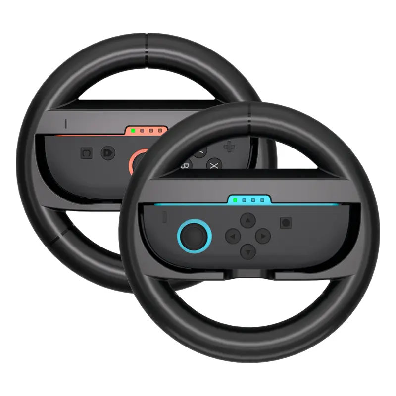 Steering Wheel for Switch 2 Joy Con (2025), Switch 2 Racing Wheel for Mario Kart World & 8 Deluxe, NS2 Racing Games Accessories with Ergonomic Design and Easy to Install - 2 Packs Black