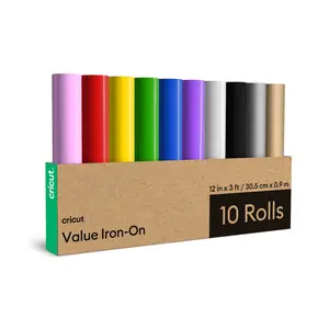 Cricut Value Iron-On, Rainbow Sampler - 12 in x 3 ft (10 ct)