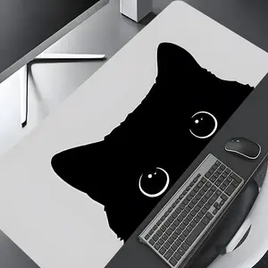 Cute Cat Pattern Mouse Pad, Rectangle Gaming Mouse Pad, Office Desk Keyboard Mat for Home Office Desk