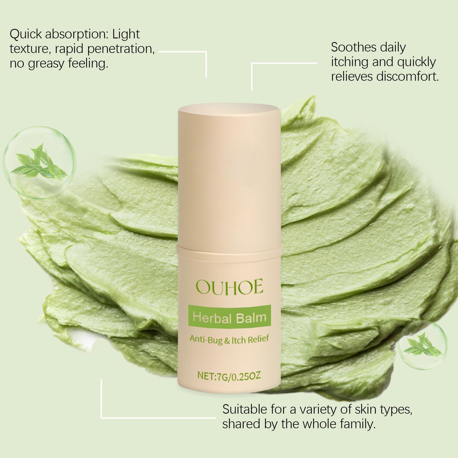 Herbal Mosquito Bite Cream Anti-Itch & Bug Bite Relief, Natural Herbal Formula Gentle Cooling Repair Balm for Kids & Family