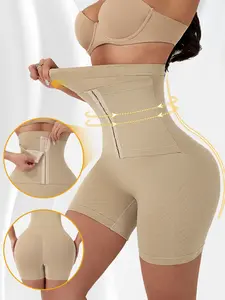 1/2 Counts Women's High Waist Double Compression Shapewear Shorts, Tummy Control Butt Lifting Shaper, Adjustable Shapewear, High Waist Shaperwear, for Daily Wear