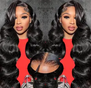 40 Inch 5x5 HD Lace Closure Wigs Human Hair Wear and Go Glueless Wigs Human Hair Pre Plucked Pre Cut 180% Density5x5 Body Wave Closure Human Hair Wig for Beginner Friendly Natural Black