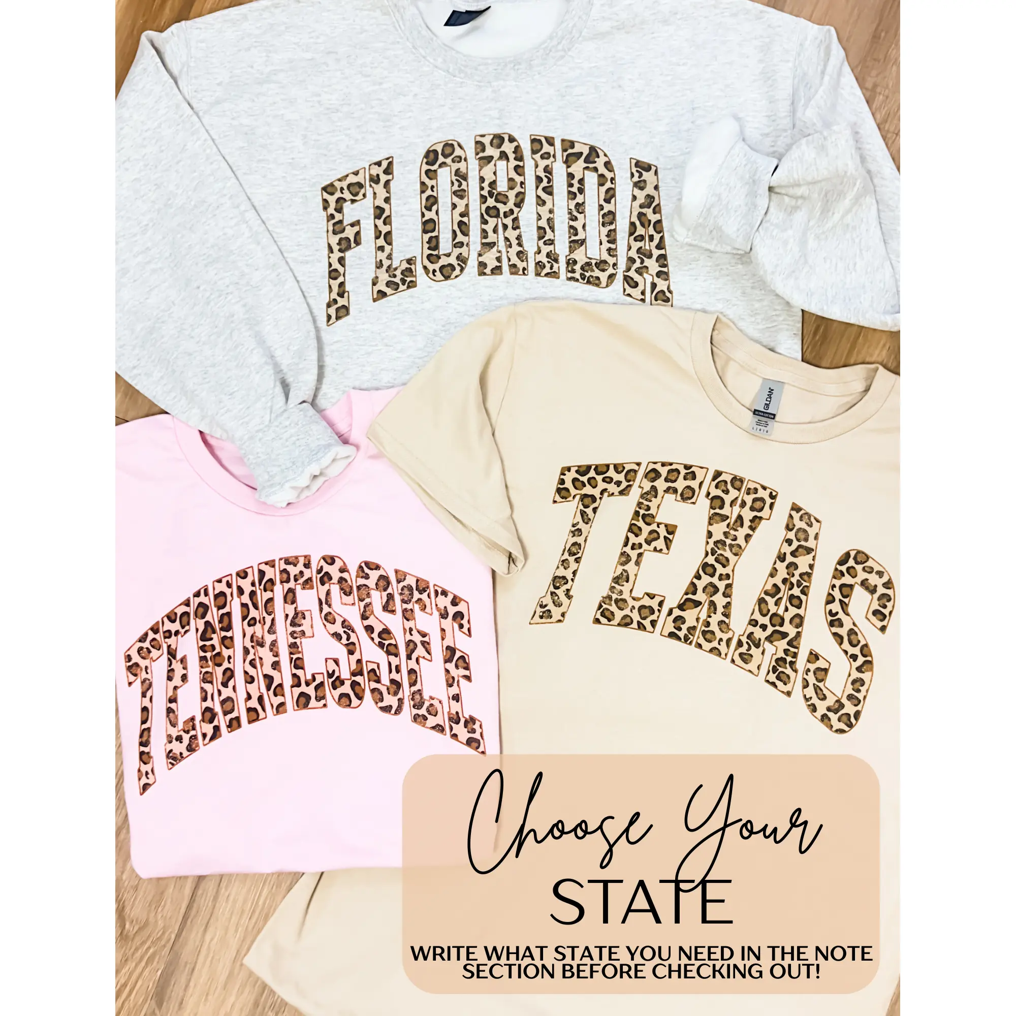 LEOPARD Choose Your State Graphic Top